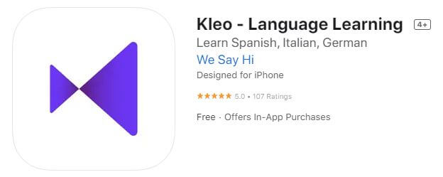 Kleo on the Apple App Store